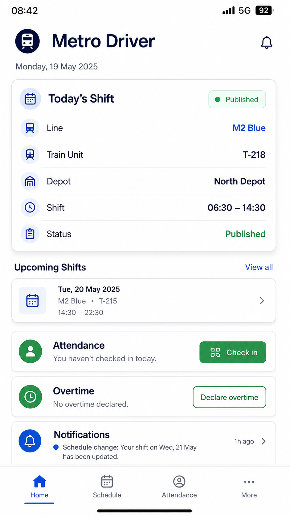 Metro Driver Mobile App